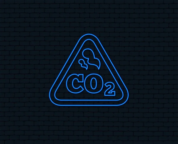 Co2 Carbon Dioxide Formula Sign Icon Black Background — Stock Vector