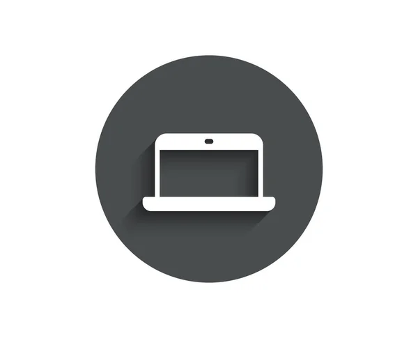 Laptop Computer Pictogram Witte Achtergrond — Stockvector