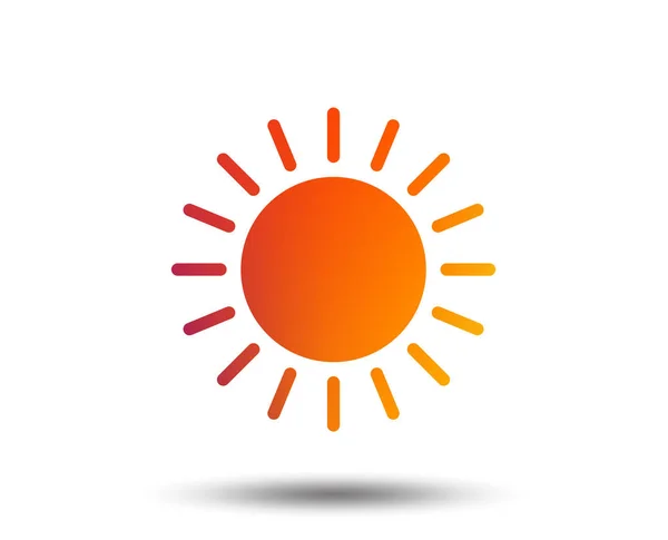 Sun Icon White Background — Stock Vector