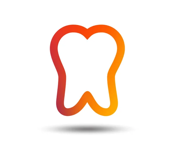 白い背景の歯記号アイコン — ストックベクタ