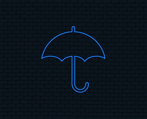 Şemsiye Işareti Simgesi Siyah Arka Plan Üzerine — Stok Vektör