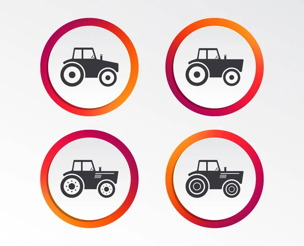 Tractor Icons White Background — Stock Vector