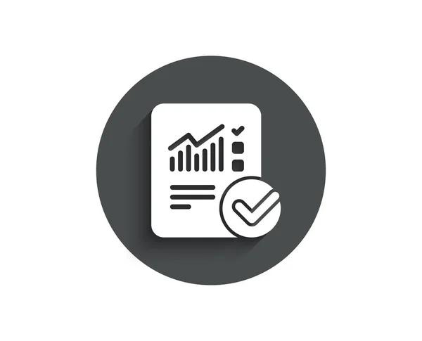 Checklista För Enkel Dokumentikonen Analys Diagram Eller Försäljning Tillväxt Rapport — Stock vektor