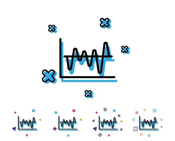 Ikona Čáry Grafu Investice Ekonomické Graf Znamení Burze Pod Symbolem — Stockový vektor