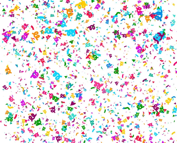 Carnaval Festival Confetti Des Morceaux Confettis Colorés Fête Célébration Arrière — Image vectorielle