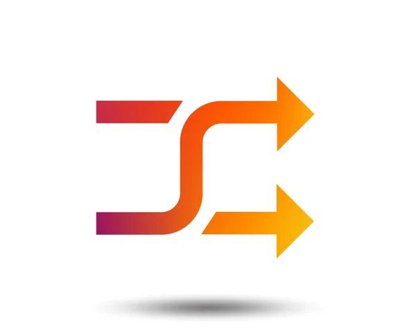 Ikona Znak Shuffle Losowych Symbol Niewyraźne Element Projektu Gradientu Żywe — Wektor stockowy