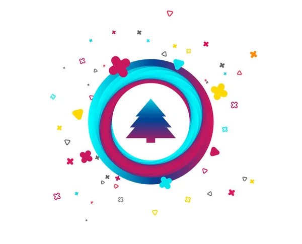 Icône Panneau Arbre Noël Bouton Vacances Bouton Coloré Avec Icône — Image vectorielle