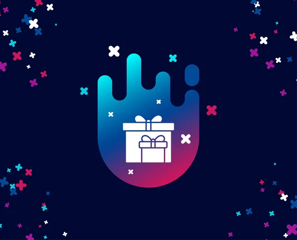 Coffrets Cadeaux Icône Simple Signe Présent Vente Anniversaire Shopping Symbole — Image vectorielle