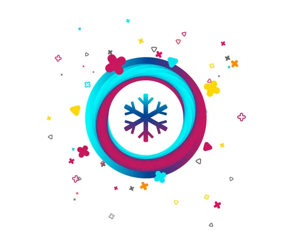 Snowflake Sinal Ícone Símbolo Condicionado Botão Colorido Com Ícone Elementos — Vetor de Stock