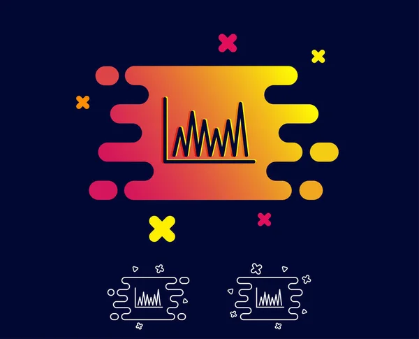 Internationell Ikon Ekonomiska Tillväxt Diagram Tecken Börsen Symbol Gradient Banner — Stock vektor