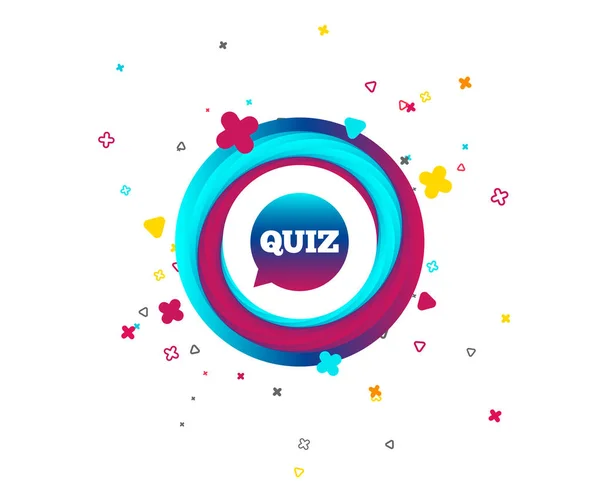 Quiz Sprechblase Zeichen Symbol Fragen Und Antworten Spiel Symbol Bunte — Stockvektor