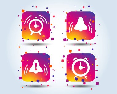 Çalar saat simgeler. Zil sinyalleri uyan.