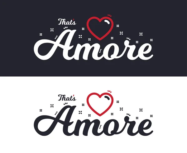 Lema Amore Para Diseño Impresión Camisetas Diseño Gráfico Concepto Amor — Vector de stock