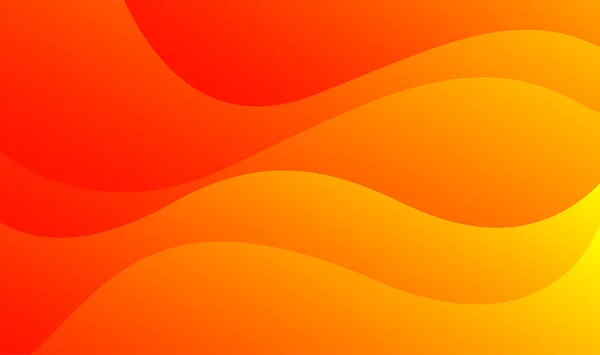 Vector Fondo Ondas Naranja Gradiente Fluido Forma Composición Carteles Diseño — Vector de stock