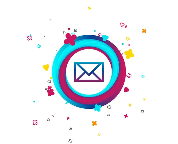 Icône Mail Symbole Enveloppe Signal Bouton Navigation Bouton Coloré Avec — Image vectorielle