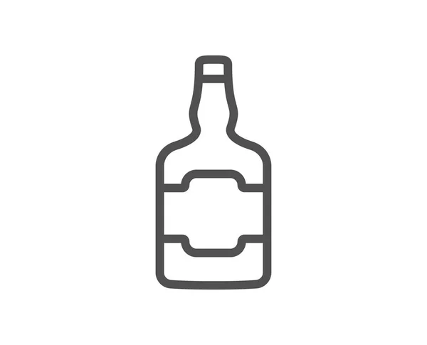 Icono Línea Botella Whisky Signo Alcohol Escocés Elemento Diseño Calidad — Archivo Imágenes Vectoriales