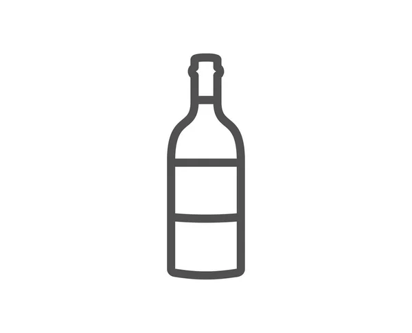 Icono Línea Botella Vino Señal Merlot Cabernet Sauvignon Elemento Diseño — Archivo Imágenes Vectoriales