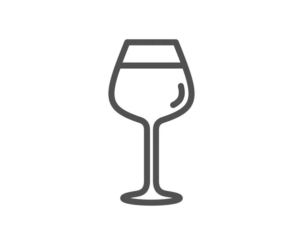 Icône Ligne Verre Vin Panneau Verre Bordeaux Élément Conception Qualité — Image vectorielle