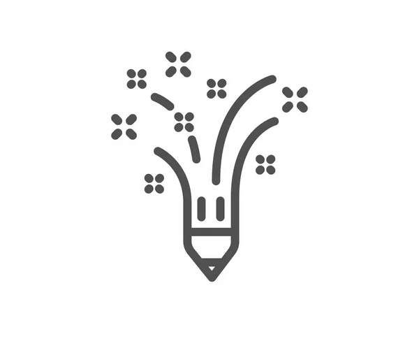 インスピレーション線アイコン 創造性鉛筆サイン グラフィック アートのシンボル 品質デザイン要素 古典的なスタイルのインスピレーション 編集可能なストローク ベクトル — ストックベクタ