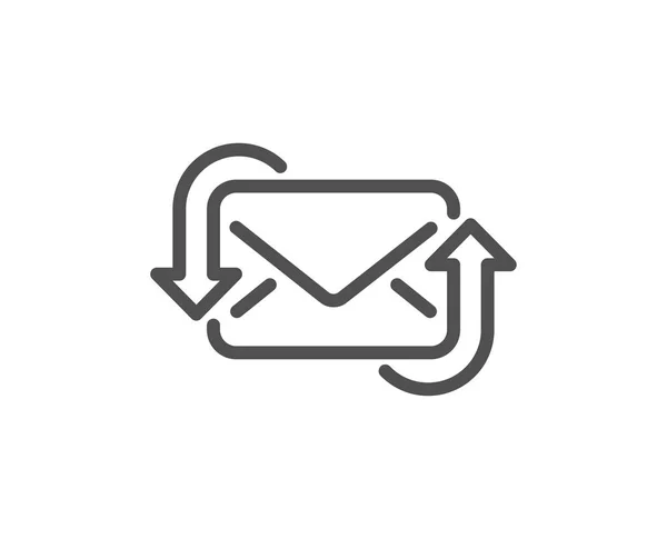 Odśwież Ikona Linii Poczty Nowe Wiadomości Znak Korespondencji Mail Symbol — Wektor stockowy