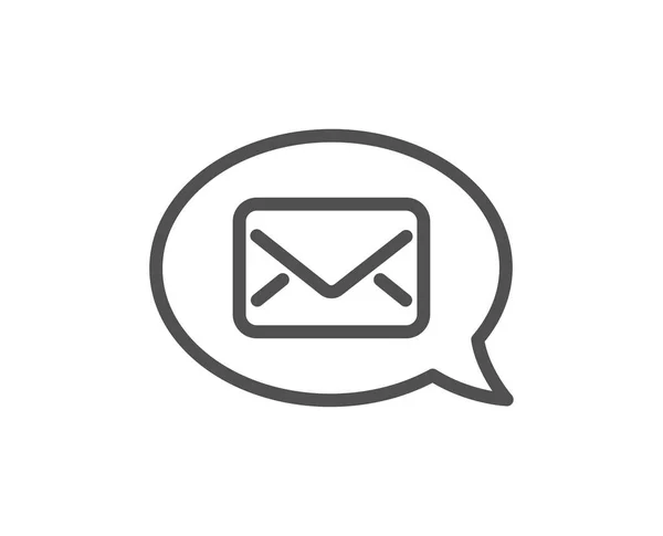 Icona Della Linea Posta Segnale Comunicazione Messenger Simbolo Mail Elemento — Vettoriale Stock