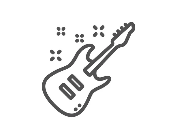 Icône Guitare Électrique Panneau Musical Symbole Instrument Musique Élément Conception — Image vectorielle