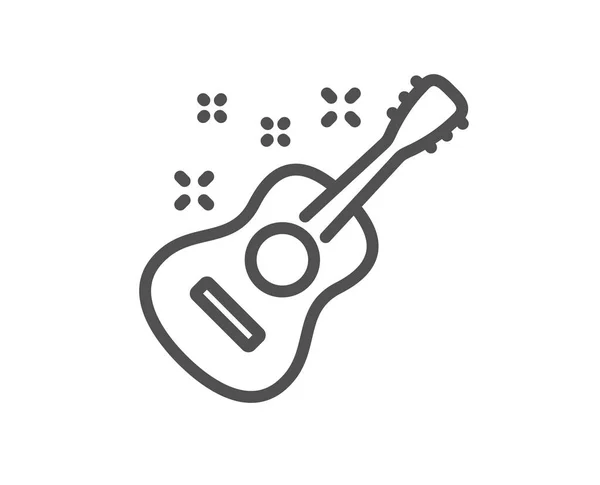 Gitara Akustyczna Linii Ikona Muzyka Znak Instrument Muzyczny Symbol Element — Wektor stockowy