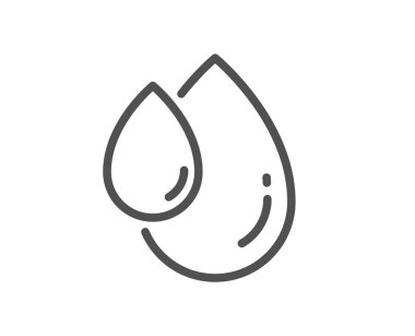 Yağ damla satırı simgesi. Saç bakım serumu işareti. Kalite tasarım öğesi. Klasik stil saç serumu bırak. Düzenlenebilir inme. Vektör