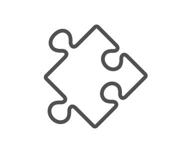 Strateji satırı simgesi. Bulmaca sembolü. Mantıksal bilgi işareti. Kalite tasarım öğesi. Klasik tarzı bulmaca. Düzenlenebilir inme. Vektör