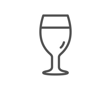 Bira cam satırı simgesi. Pub zanaat bira işareti. Bira içecek sembolü. Kalite tasarım öğesi. Klasik tarzı. Düzenlenebilir inme. Vektör