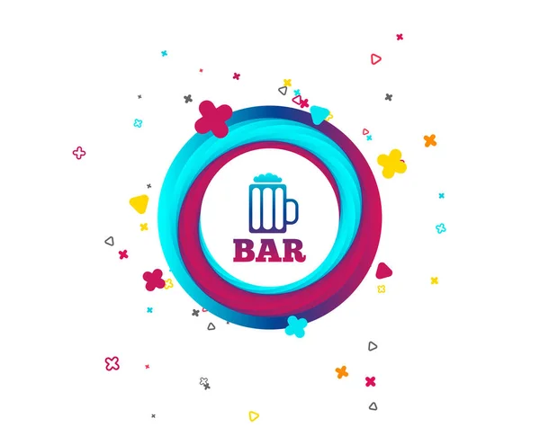Bar Oder Kneipe Zeichen Symbol Glas Bier Symbol Symbol Für — Stockvektor