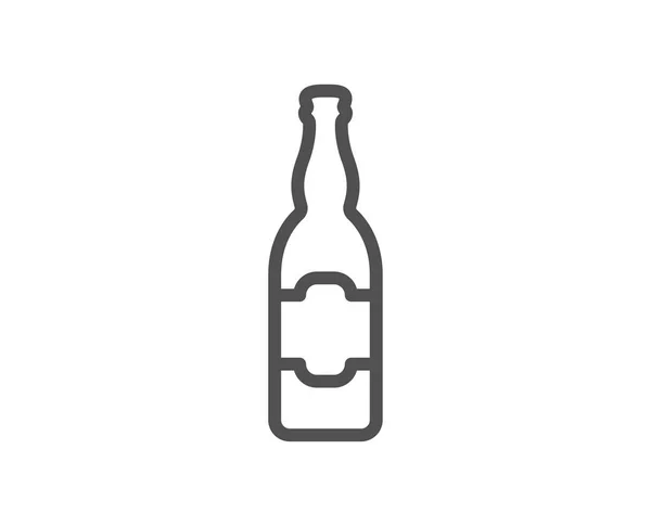 Icono Línea Botella Cerveza Signo Cerveza Pub Craft Símbolo Bebida — Archivo Imágenes Vectoriales