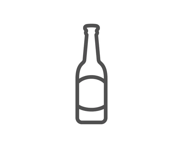 Icono Línea Botella Cerveza Signo Cerveza Pub Craft Símbolo Bebida — Archivo Imágenes Vectoriales