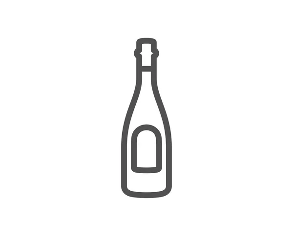 Icono Línea Botella Champán Signo Alcohol Aniversario Bebida Evento Celebración — Archivo Imágenes Vectoriales