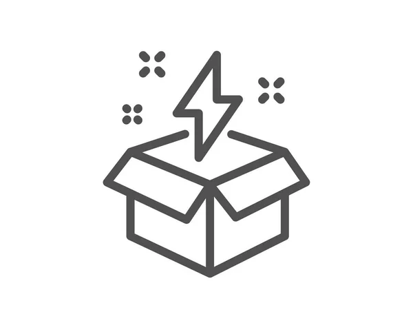 Aus Der Box Zeile Symbol Zeichen Der Kreativität Geschenkbox Mit — Stockvektor