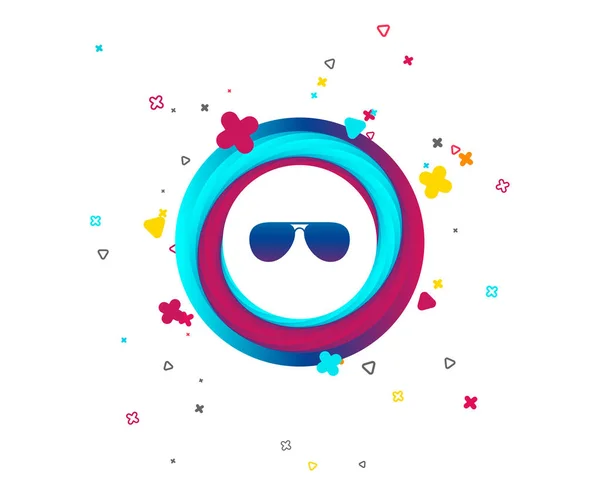 Aviator Sunglasses Sign Icon Pilot Glasses Button Colorful Button Icon — Stock Vector