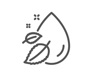 Su damla satırı simgesi. Nem işareti. Kalite tasarım öğesi. Klasik tarzda serum yağ damla simgesi. Düzenlenebilir inme. Vektör