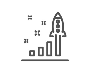 Geliştirme planı satır simgesi. Başlangıç iş işareti Başlat. Yenilik sembolü. Kalite tasarım öğesi. Klasik tarzı geliştirme planı. Düzenlenebilir inme. Vektör