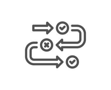 Anket ilerleme satırı simgesi. Algoritma işareti quiz. İş görüşme simgesi. Kalite tasarım öğesi. Klasik tarzı ilerleme simgesi. Düzenlenebilir inme. Vektör