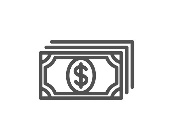 Betaling Lijn Pictogram Uitwisseling Dollarteken Financiën Symbool Kwaliteit Ontwerpelement Klassieke — Stockvector