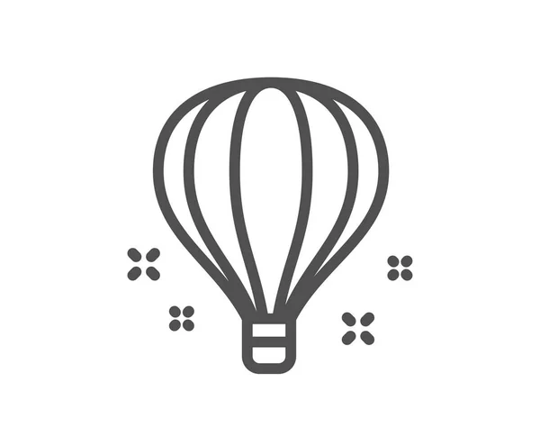 Air balloon line icon. Sky trip sign. Flight transportation symbol. Quality design element. Classic style air balloon icon. Editable stroke. Vector