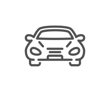 Araba taşıma satırı simgesi beyaz arka plan üzerinde