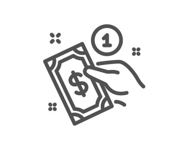 Beyaz arka plan üzerinde izole ödeme yöntemi satırı simgesi