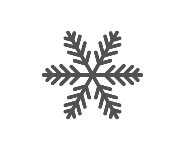 Icono Línea Copo Nieve Señal Nieve Navidad Símbolo Invierno Frío — Vector de stock