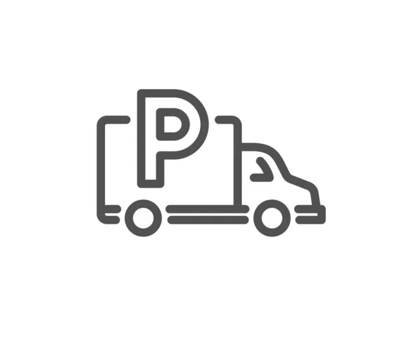 Truck Parkering Rad Ikon Parkering Skylt Transport Plats Symbol Kvalitet — Stock vektor