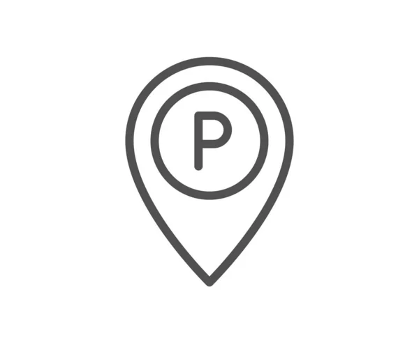 Parkleitsymbol Wegweiser Auf Der Lagekarte Parkplatzsymbol Hochwertiges Gestaltungselement Parken Klassischen — Stockvektor