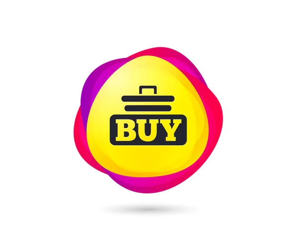 Gradient Shopping Banner Buy Sign Icon Online Buying Cart Button — Stock Vector