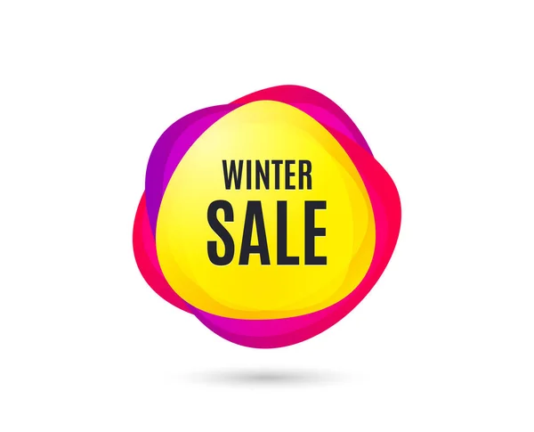 Winter Sale Special Offer Price Sign Advertising Discounts Symbol Gradient — Stock Vector