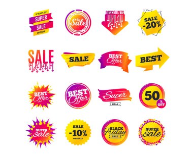 Satış banner şablonlar tasarımı. Özel Fırsat Etiketler. Siber Pazartesi Satış iskontoları. Simgeler alışveriş 