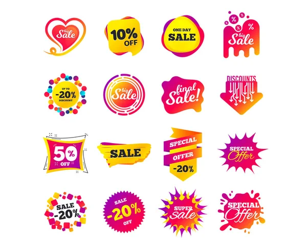 Sale Banner Templates Design Special Offer Tags Cyber Monday Sale — Stock Vector